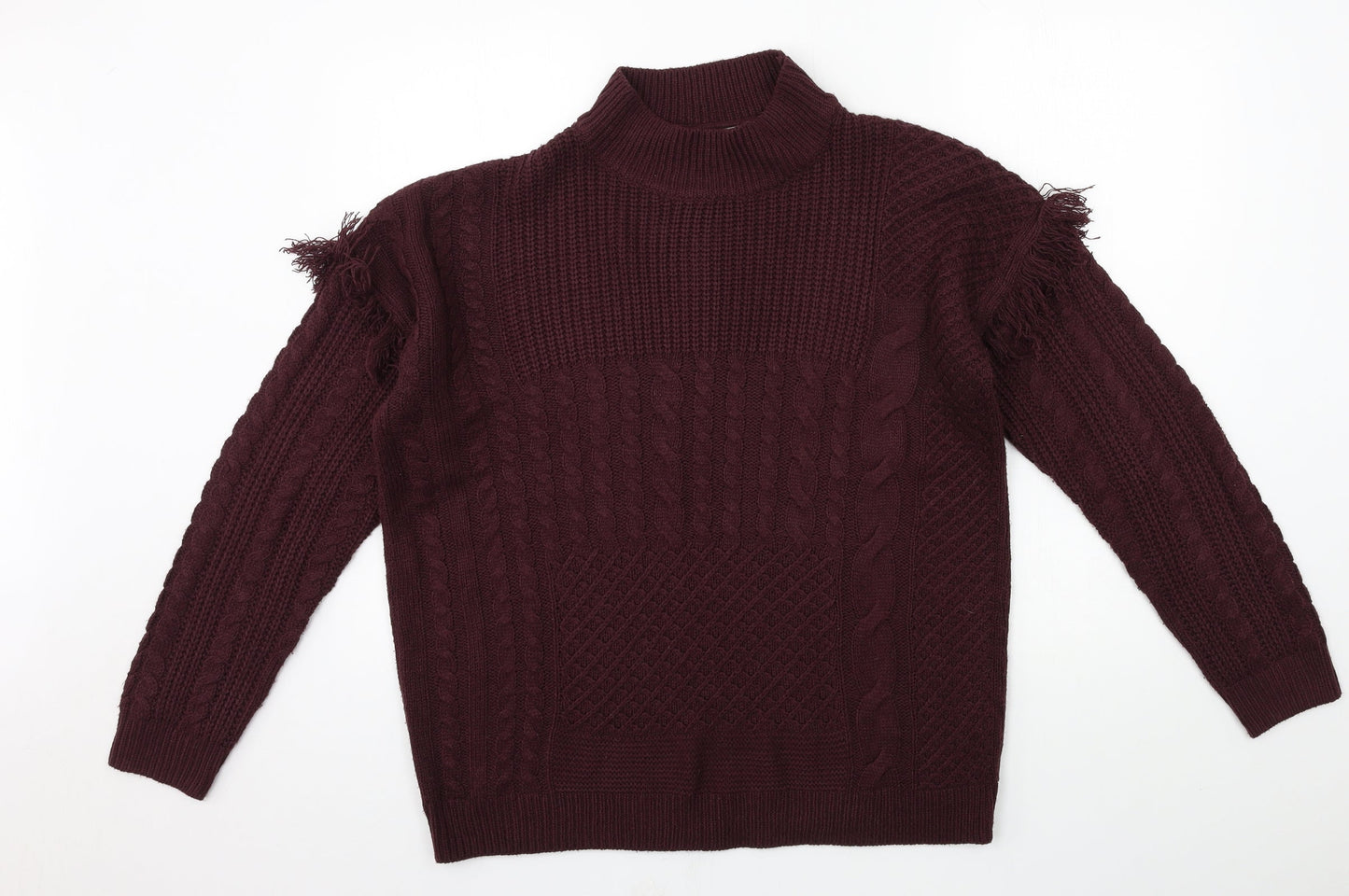 Select Womens Purple  Knit Pullover Jumper Size 14