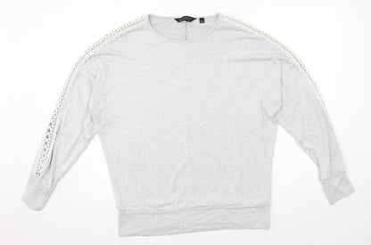 Dorothy Perkins Womens Grey  Knit Pullover Jumper Size 12