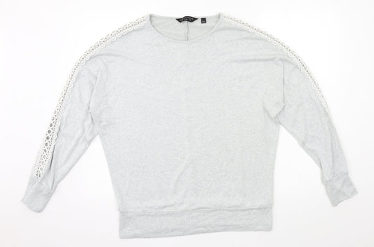 Dorothy Perkins Womens Grey  Knit Pullover Jumper Size 12