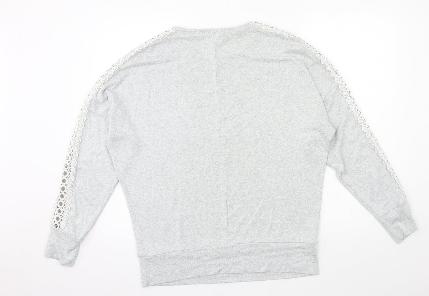 Dorothy Perkins Womens Grey  Knit Pullover Jumper Size 12