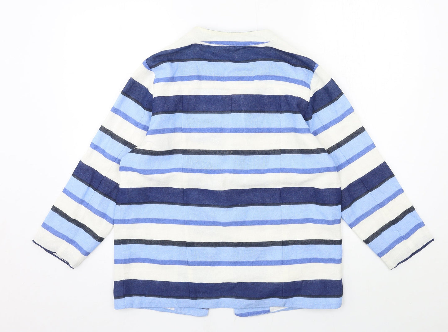 Cotton Traders Womens Blue Striped  Jacket  Size 10