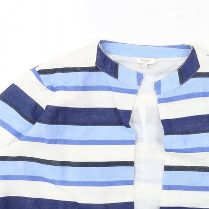 Cotton Traders Womens Blue Striped  Jacket  Size 10