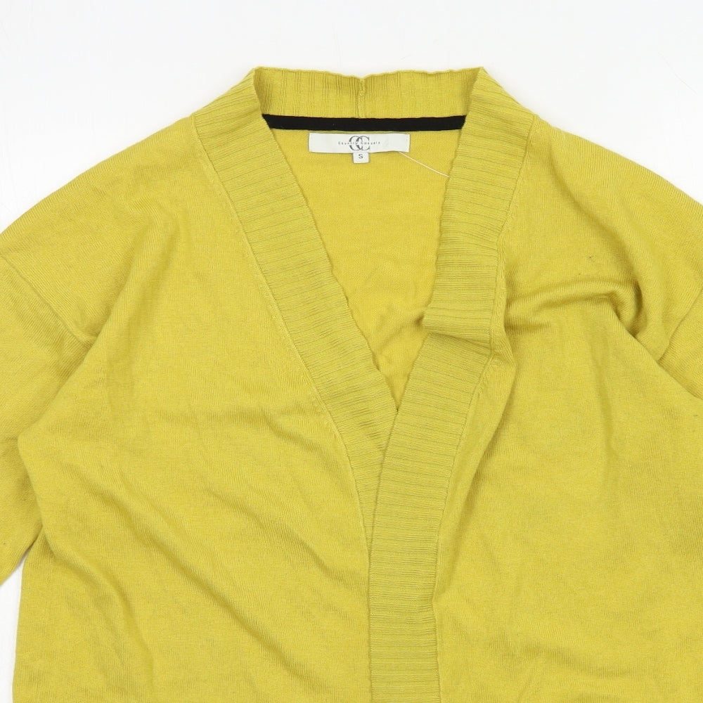 Country Casuals Womens Yellow  Knit Cardigan Jumper Size S