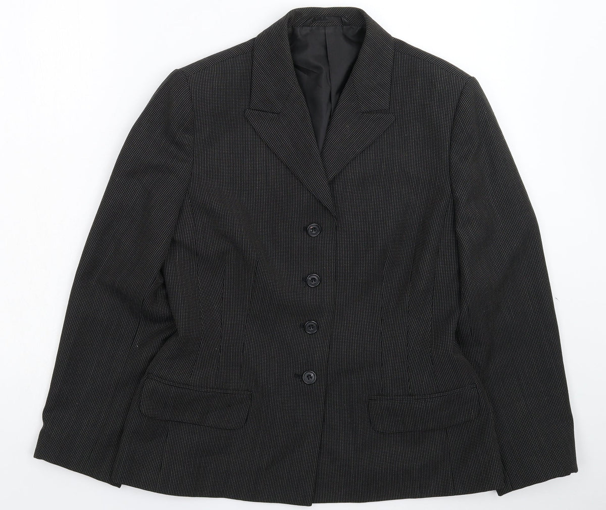 Next Womens Black Striped  Jacket Suit Jacket Size 12