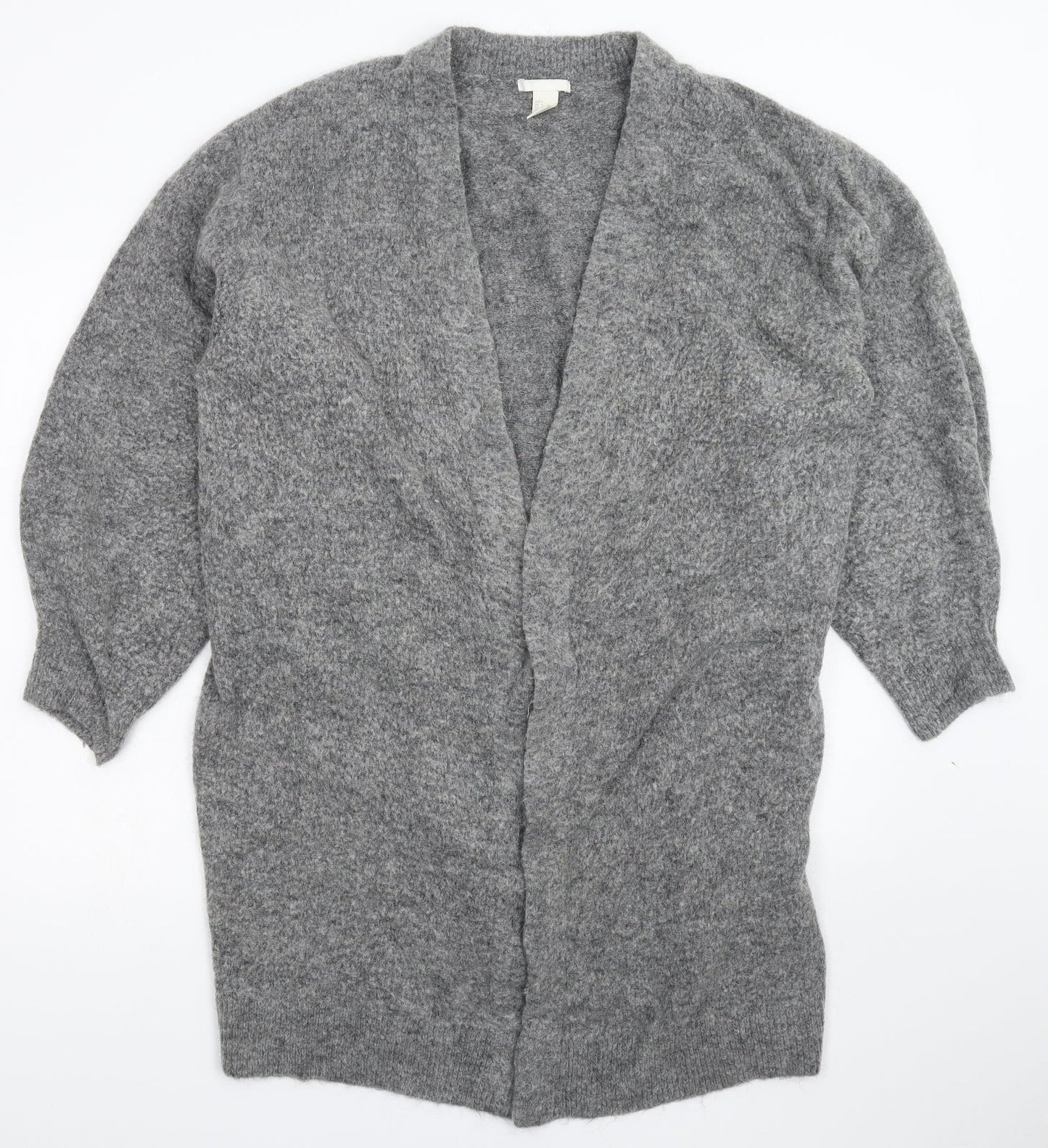 H&M Womens Grey  Knit Cardigan Jumper Size M