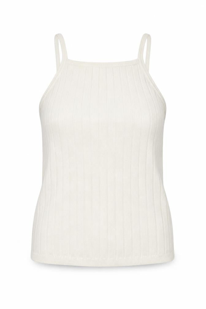 Atmosphere Womens White  Knit Basic Tank Size 14