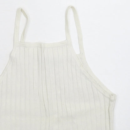 Atmosphere Womens White  Knit Basic Tank Size 14