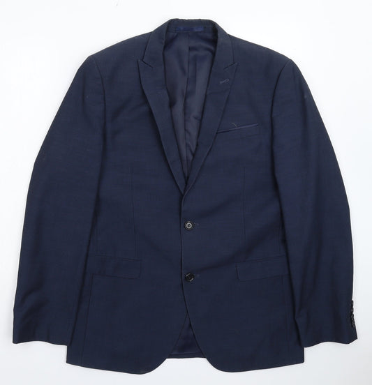 Cedar Wood State Mens Blue   Jacket Suit Jacket Size 40