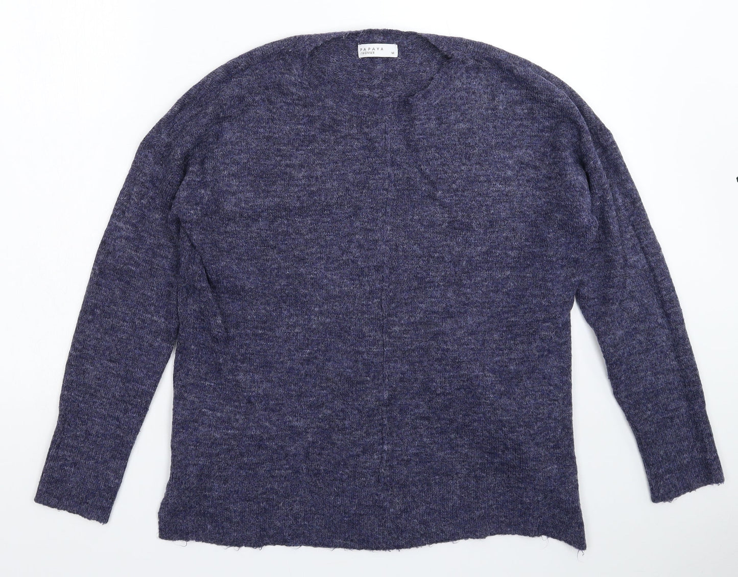 Papaya Womens Blue  Knit Pullover Jumper Size M
