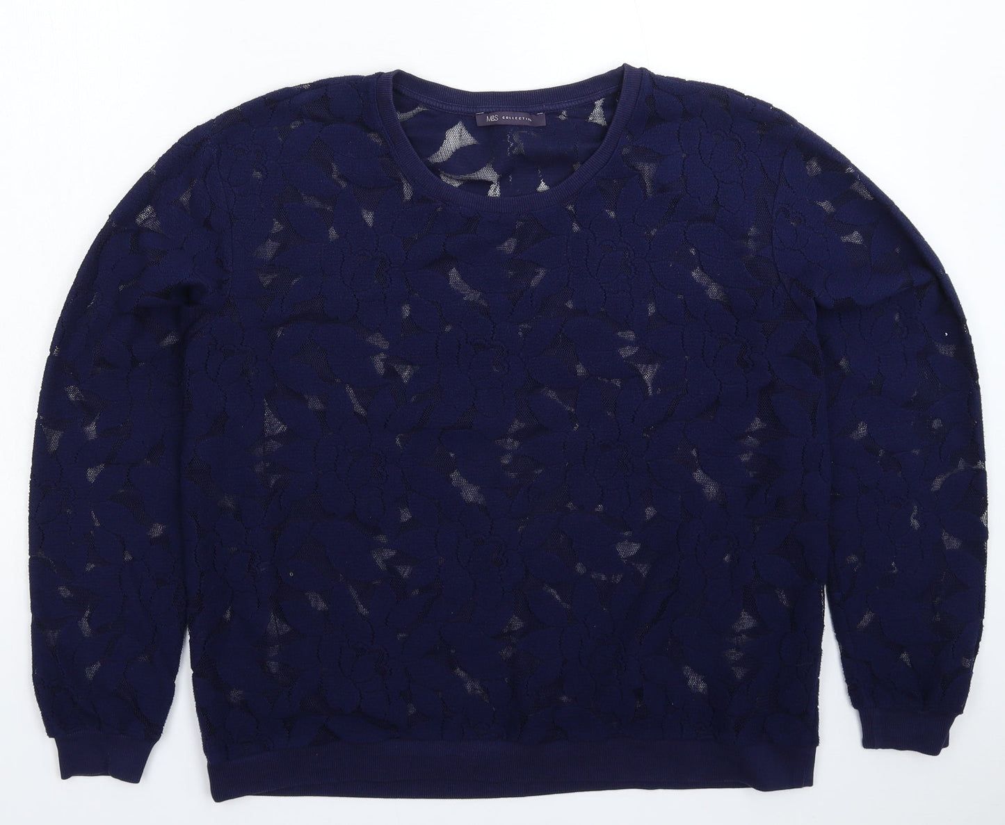 Marks and Spencer Womens Blue   Pullover Jumper Size 16