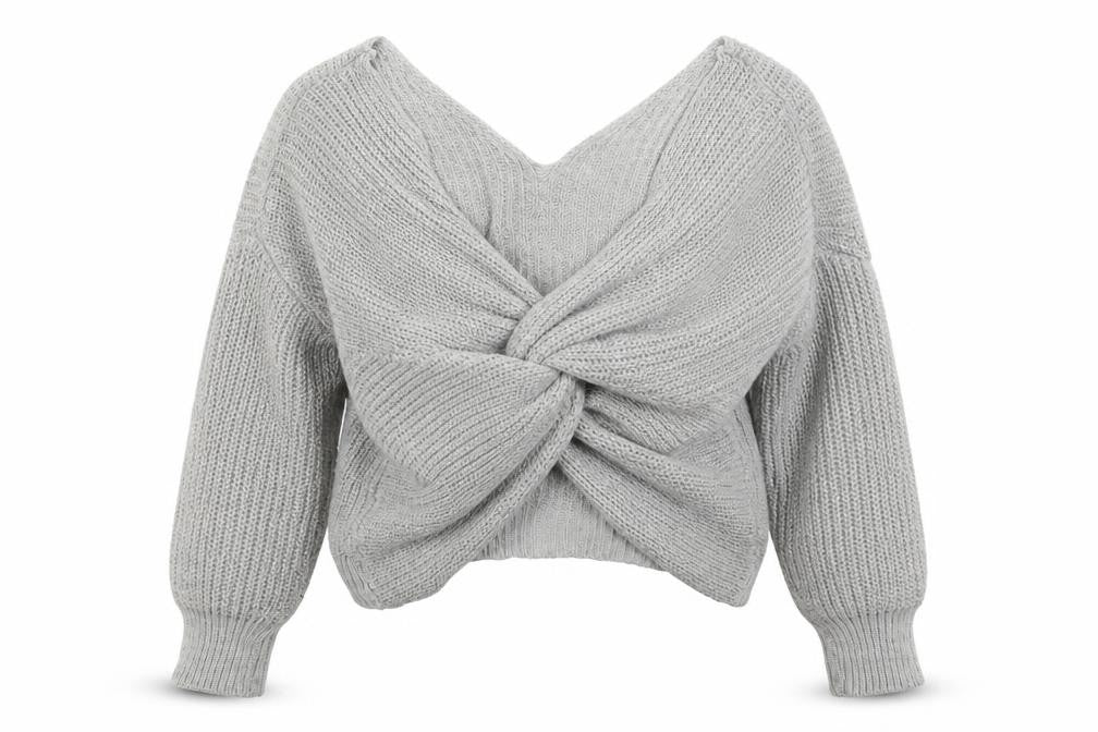 Preworn Womens Grey  Knit Pullover Jumper Size XL