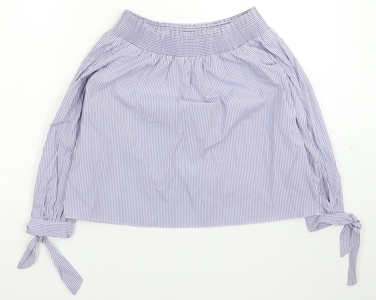 New Look Womens Blue Striped  Basic Blouse Size 12