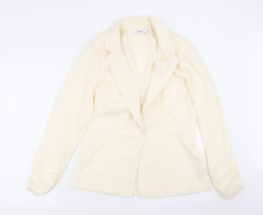 JustFab Womens Ivory   Jacket Blazer Size L