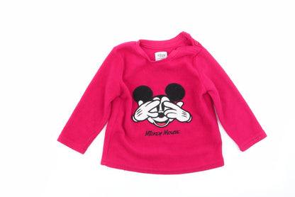 Preloved Primark Girls Red Solid  Babydoll Pyjama Top Size 12-18 Months - Front