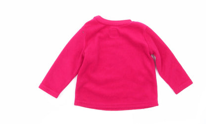 Preloved Primark Girls Red Solid  Babydoll Pyjama Top Size 12-18 Months - Back