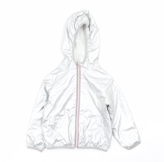 NEXT Girls Silver   Jacket Coat Size 3 Years