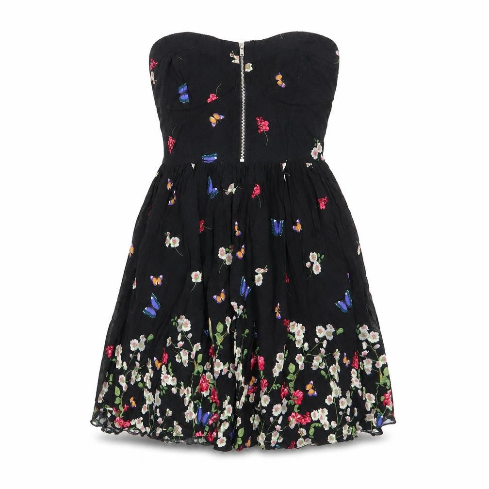 Primark Womens Black Floral  Fit & Flare  Size 8