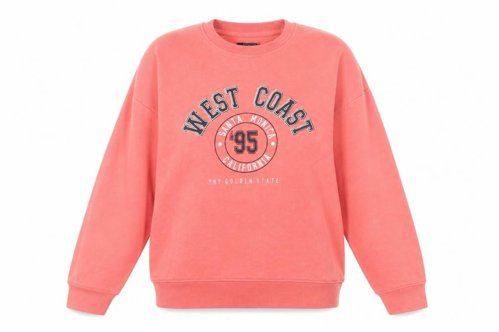 PRINK  Womens Pink Geometric  Pullover Jumper Size M
