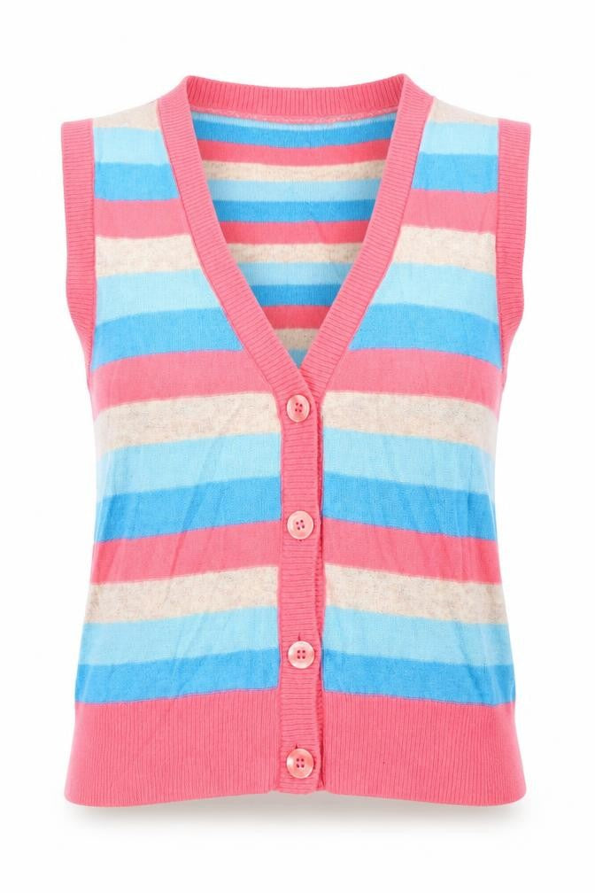 NEXT Womens Multicoloured Striped  Cardigan Jumper Size 10