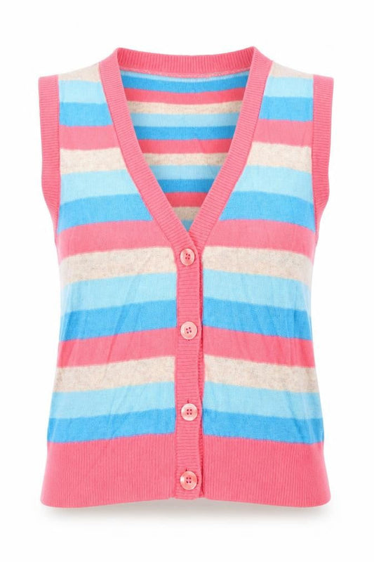 Next Womens Multicoloured Striped  Cardigan Jumper Size 10