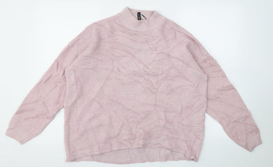 H&M Womens Pink   Pullover Jumper Size M