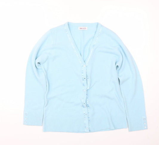 Bonmarche Womens Blue   Cardigan Jumper Size M