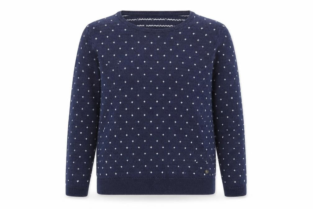 H&M Womens Blue Polka Dot  Pullover Jumper Size M