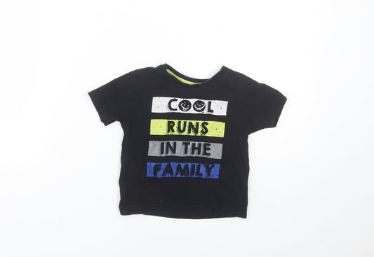 Max Baby Black   Basic T-Shirt Size 12-18 Months