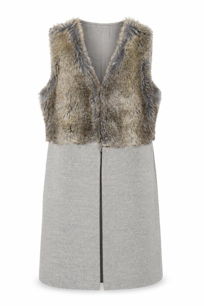 New Look Womens Grey   Gilet Jacket Size 8