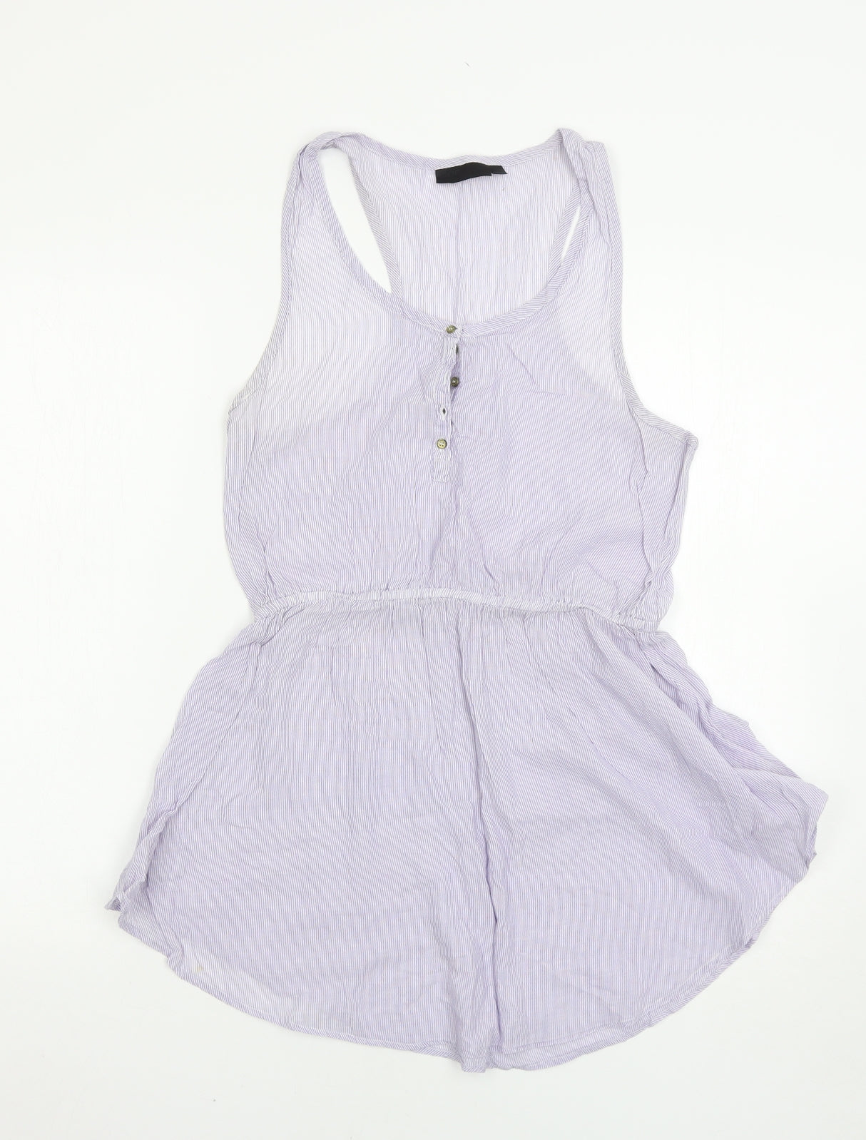 Topshop Womens Blue Striped  Mini  Size S