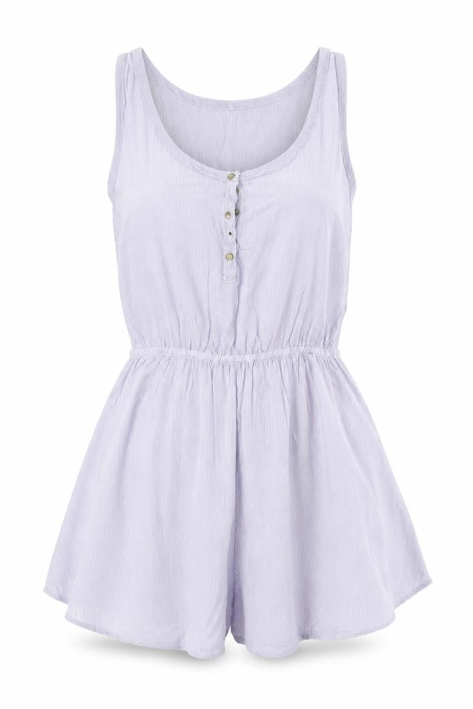 Topshop Womens Blue Striped  Mini  Size S