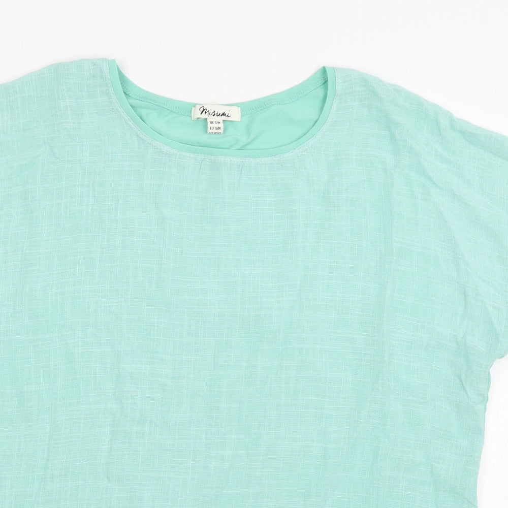 Misumi Womens Green   Basic T-Shirt Size M
