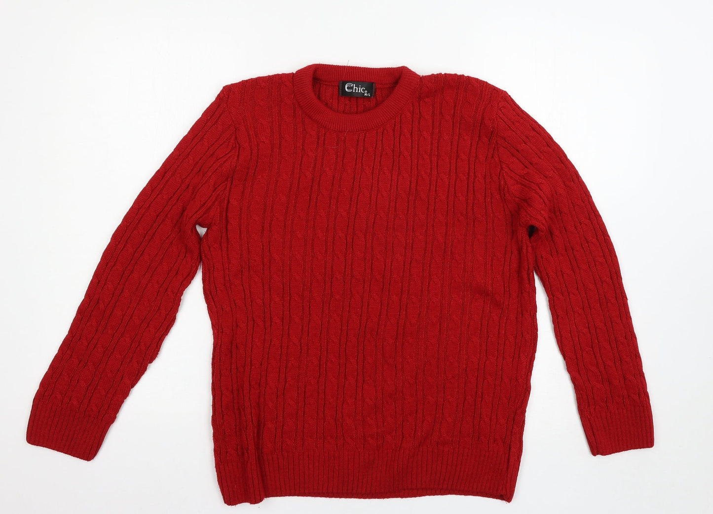 CHIC Womens Red   Pullover Jumper Size L