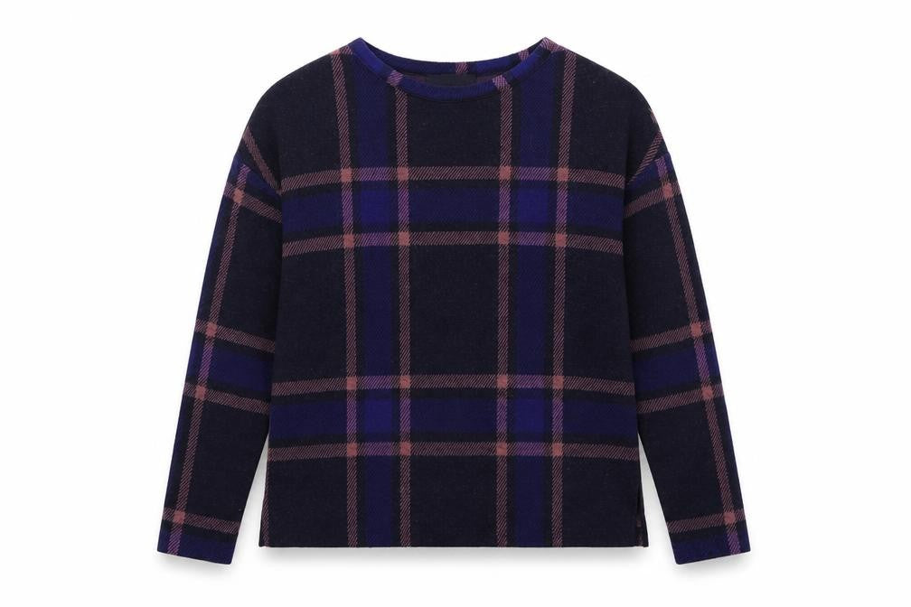 Marks & Spencer Womens Multicoloured Check  Pullover Jumper Size 10