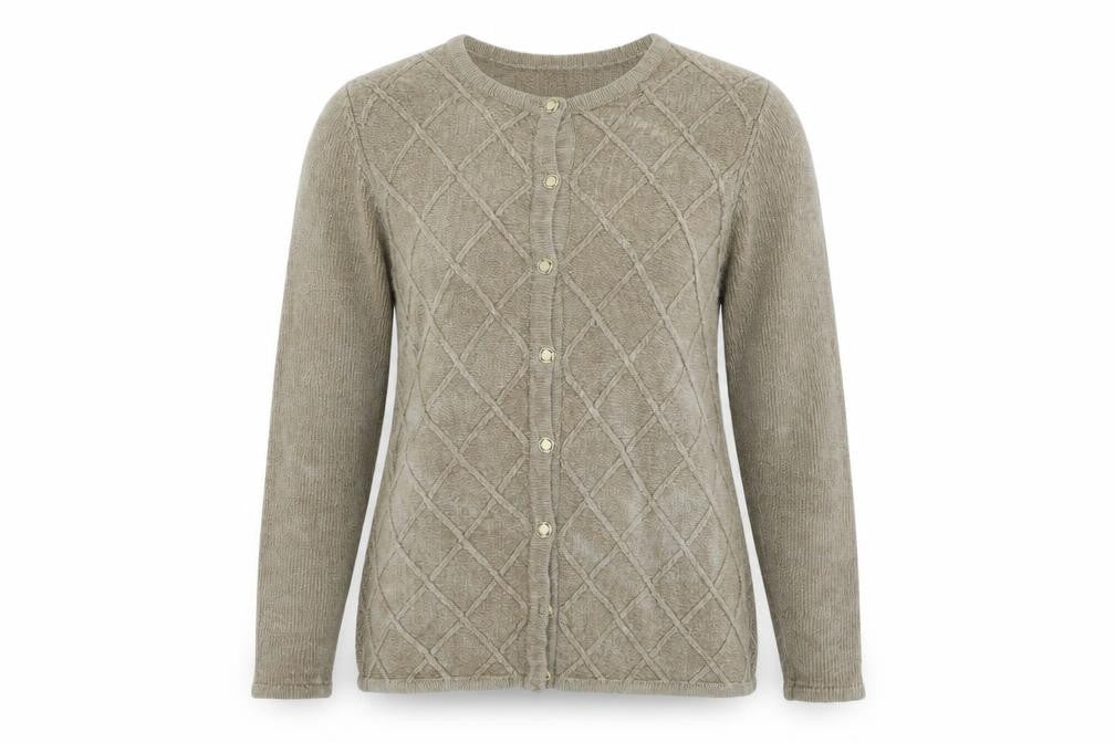 Bonmarché Womens Beige Cardigan Jumper Size M