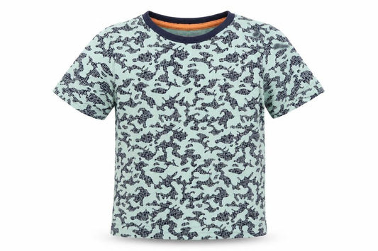 Nutmeg Boys Blue Camouflage  Basic T-Shirt Size 5-6 Years