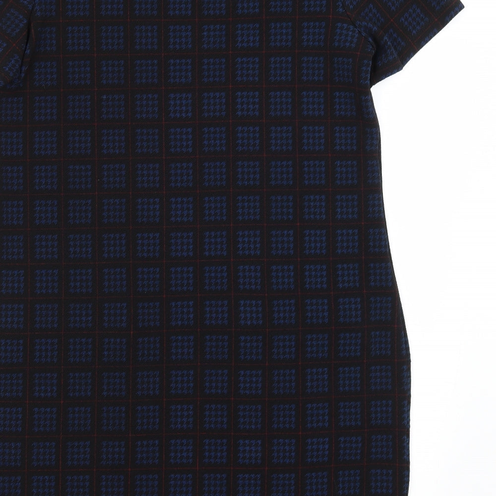 Peacocks Womens Black Houndstooth  Pencil Dress  Size 12