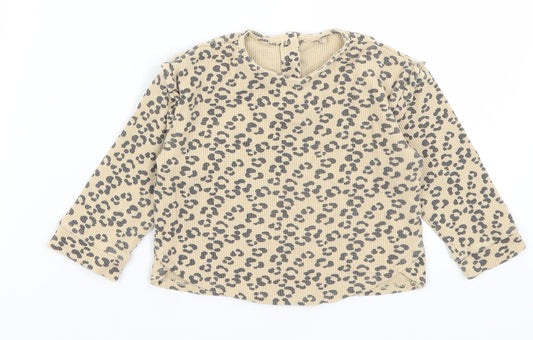 TU Baby Brown Animal Print  Basic T-Shirt Size 9-12 Months