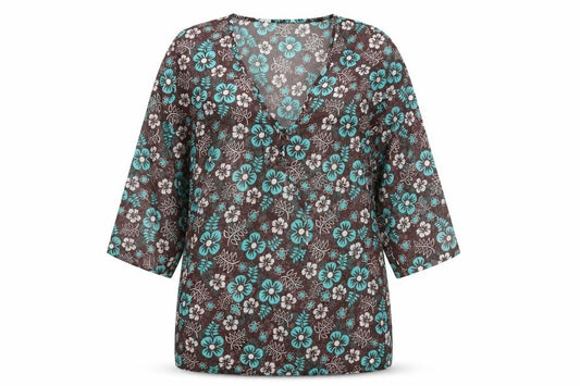 Womens Brown Floral  Kaftan  Size 14