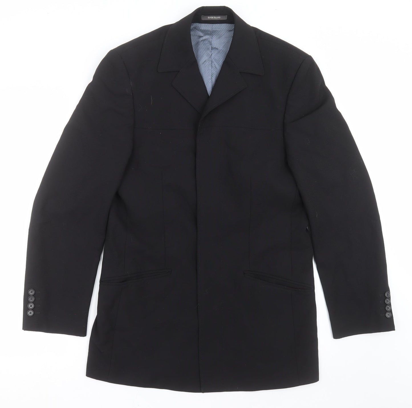 River Island Mens Black   Jacket Suit Jacket Size 36