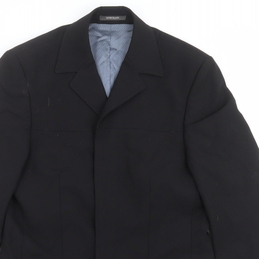 River Island Mens Black   Jacket Suit Jacket Size 36