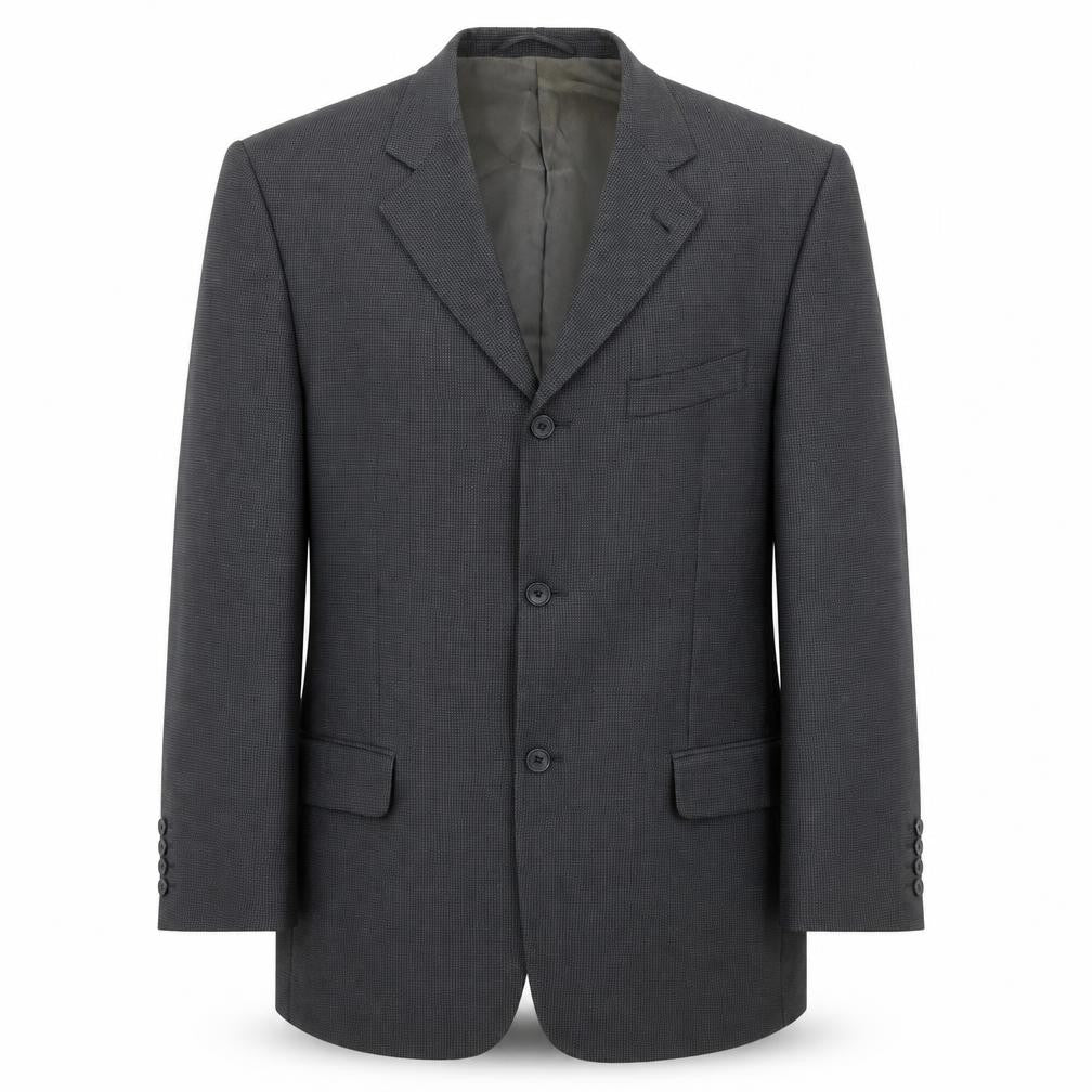 Hugo James Mens Grey Geometric  Jacket Suit Jacket Size 40