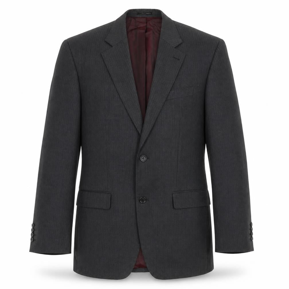 Tom English Mens Grey Striped  Jacket Suit Jacket Size 40