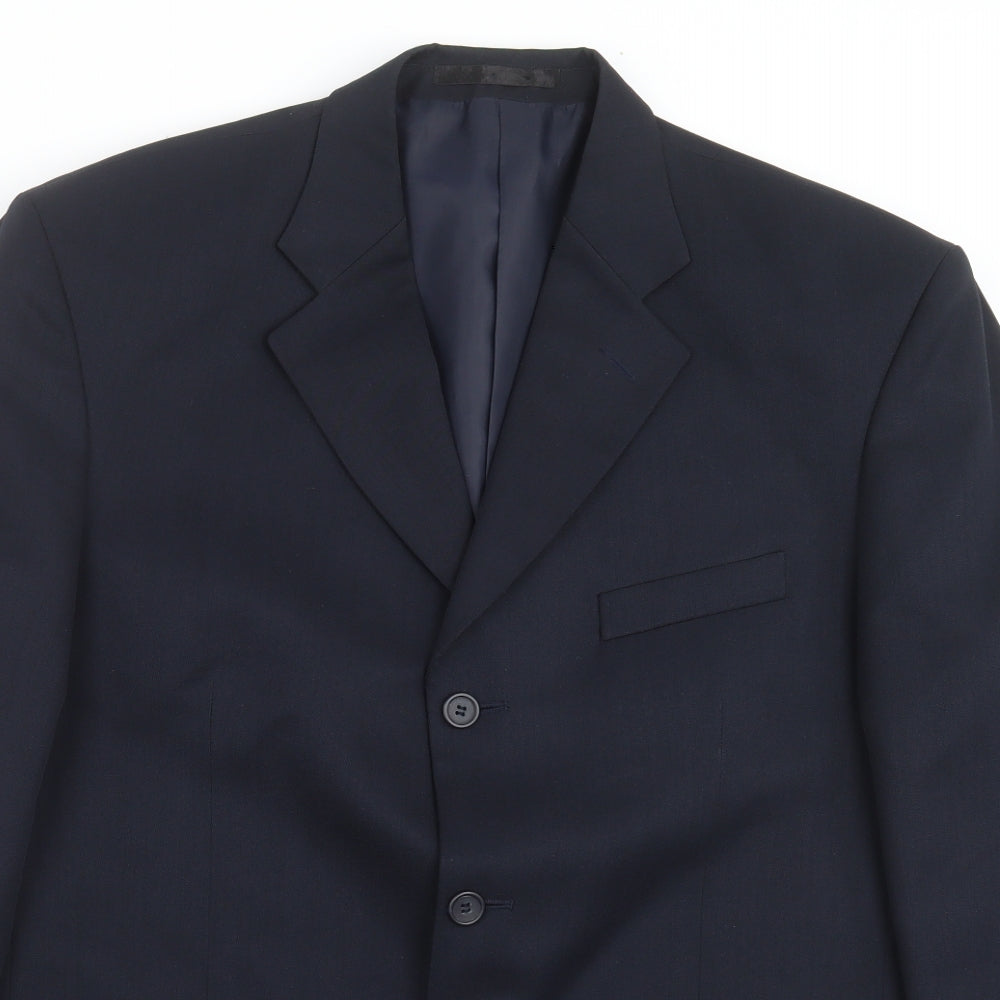 SAVATINI Mens Blue   Jacket Suit Jacket Size 42