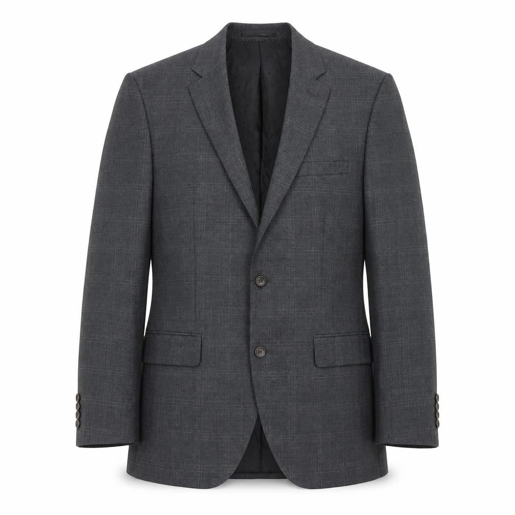 Blazer Mens Grey Check  Jacket Suit Jacket Size 40