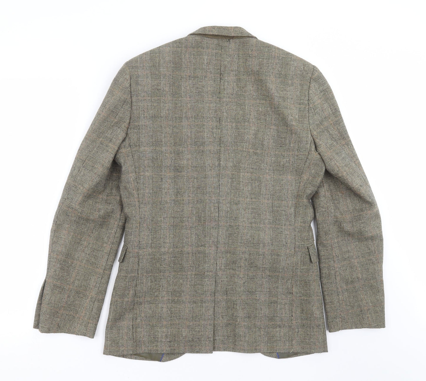 Butler & Webb Mens Green Check  Jacket Suit Jacket Size 36