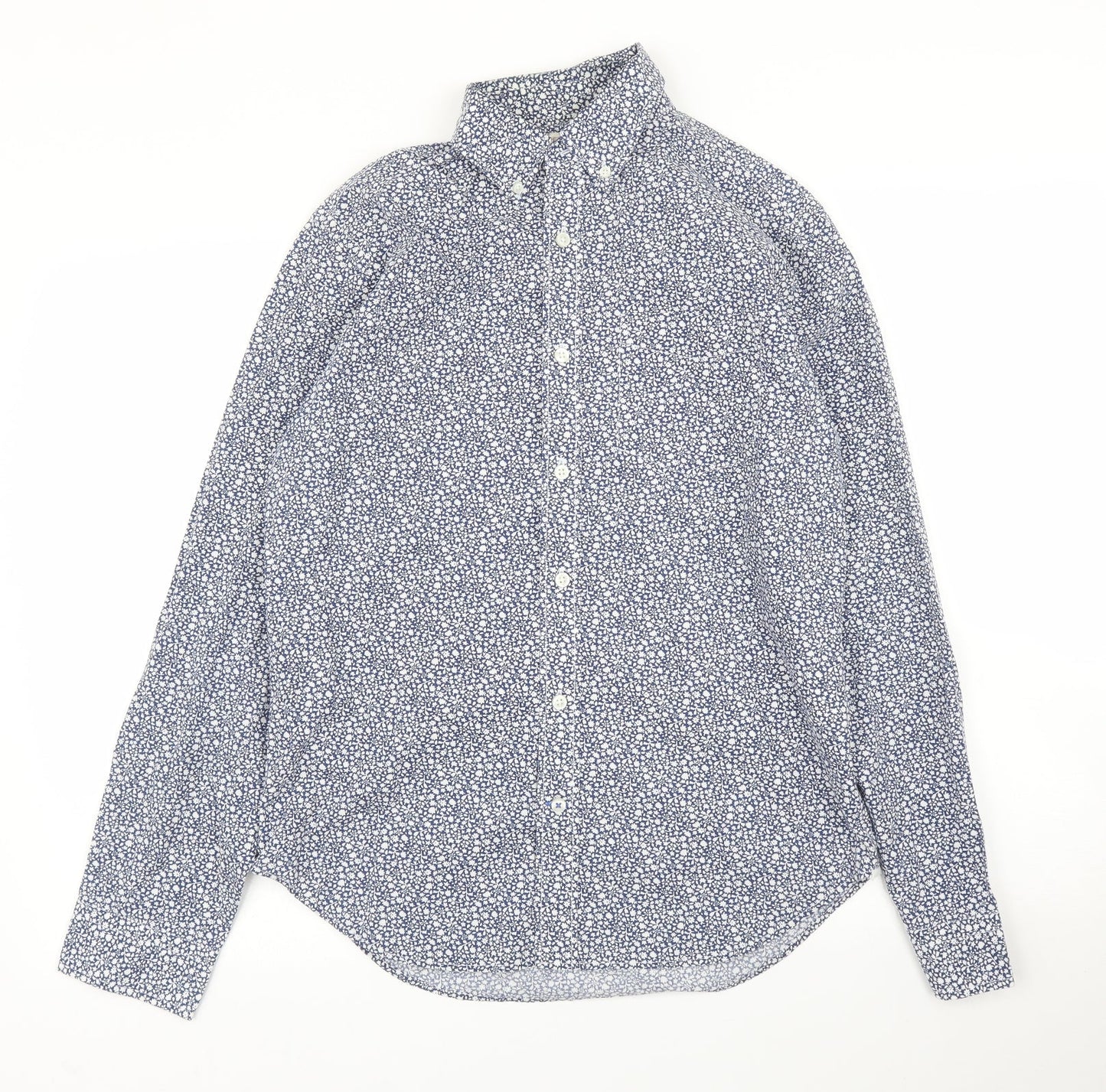 Gap Mens Blue Floral   Button-Up Size S