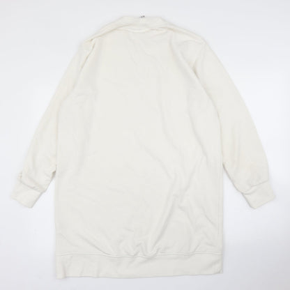 Preloved H&M Womens White   Pullover Jumper Size M - Back