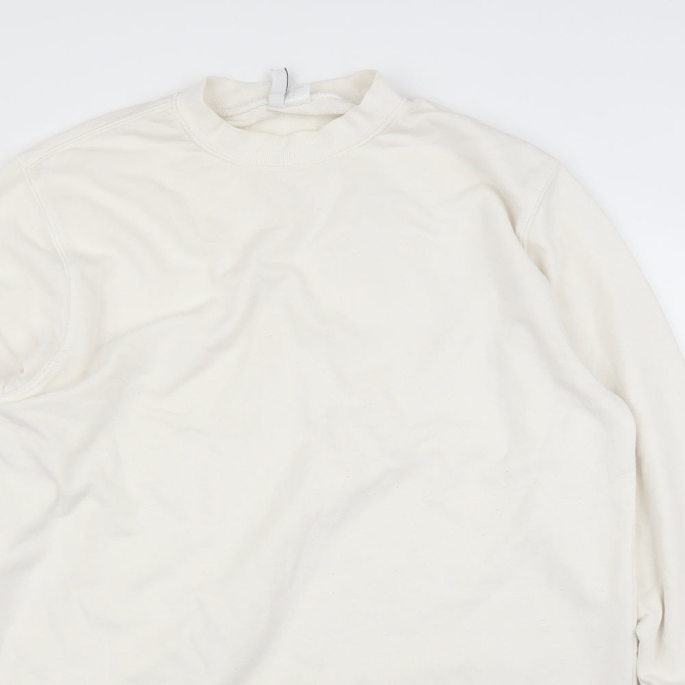 H&M Womens White   Pullover Jumper Size M