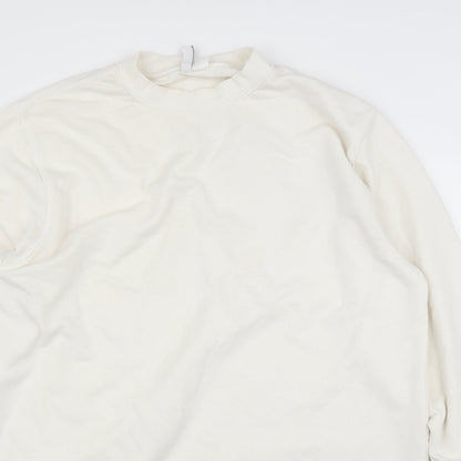 Preloved H&M Womens White   Pullover Jumper Size M - Detail